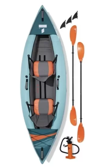 TAHE Beach LP2 Tandem Inflatable Kayak with Paddles